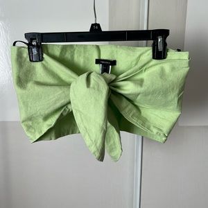 LAST CHANCE 21 mint green front tie tube top